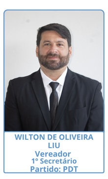 foto do vereador Wilton de Oliveira - líu